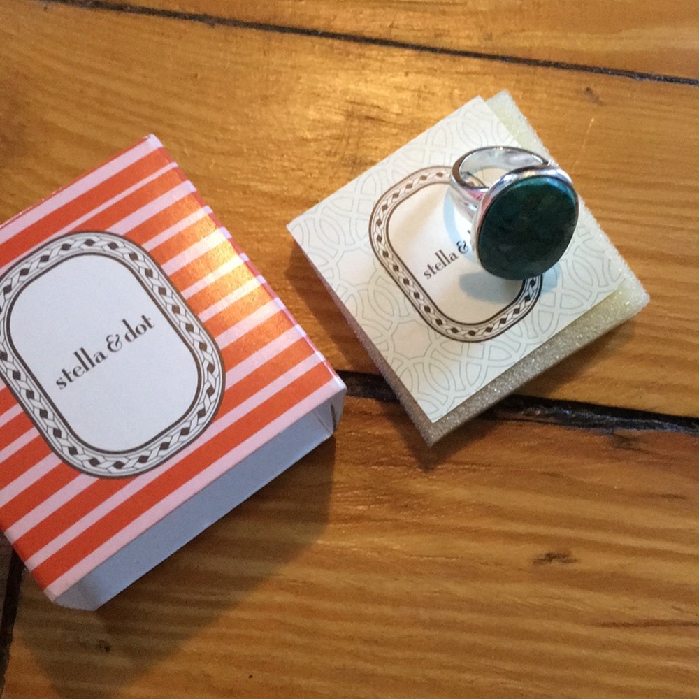 Turquoise and silver ring